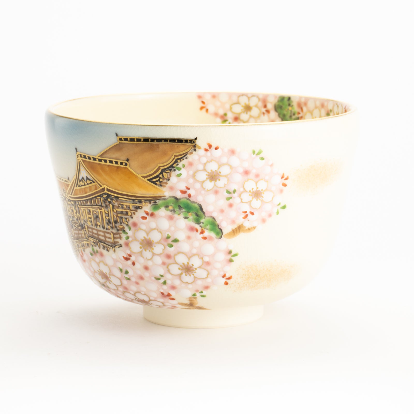 抹茶碗　春の清水寺　陶楽 KOTOPOTTER