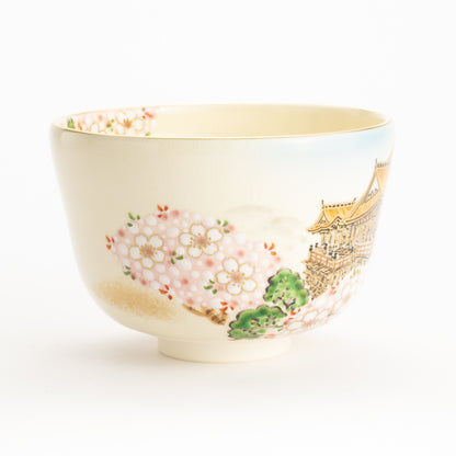 抹茶碗　春の清水寺　陶楽 KOTOPOTTER