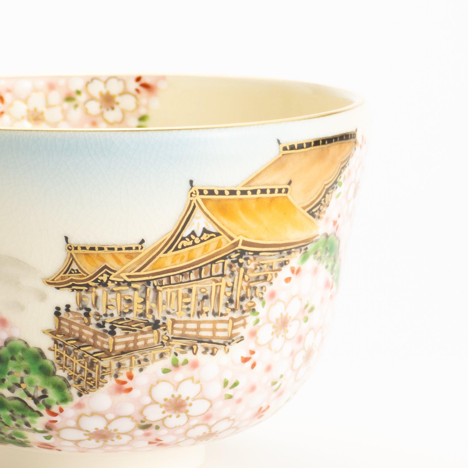 抹茶碗　春の清水寺　陶楽 KOTOPOTTER