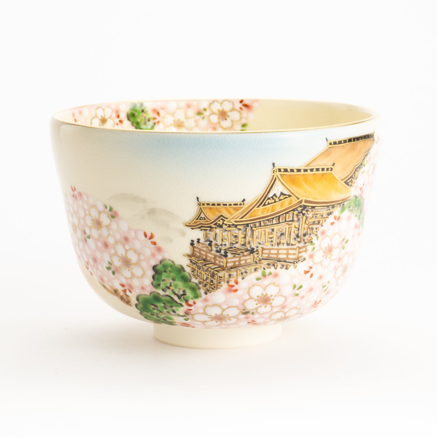 抹茶碗　春の清水寺　陶楽 KOTOPOTTER