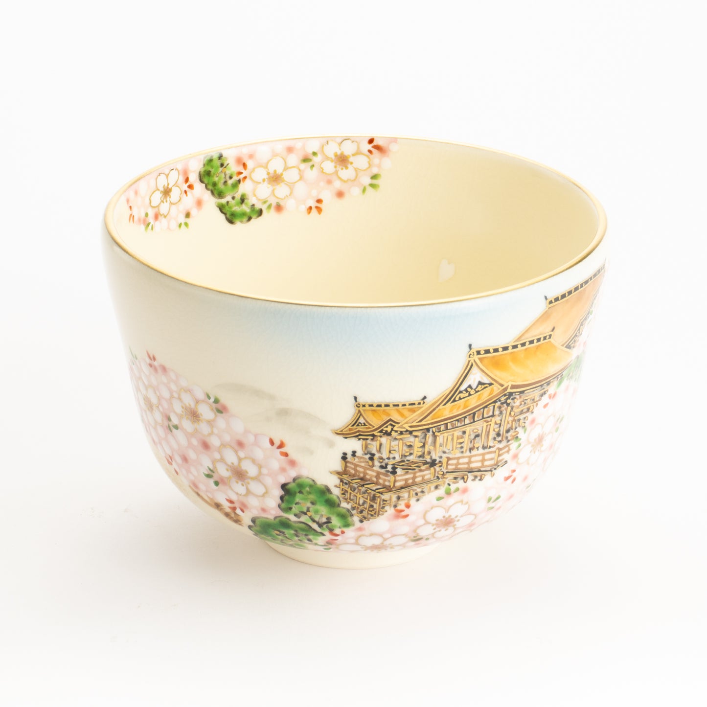 抹茶碗　春の清水寺　陶楽 KOTOPOTTER