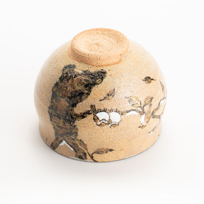 抹茶碗　寒雀　中村良二 KOTOPOTTER