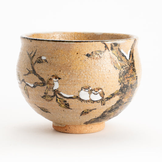 抹茶碗　寒雀　中村良二 KOTOPOTTER