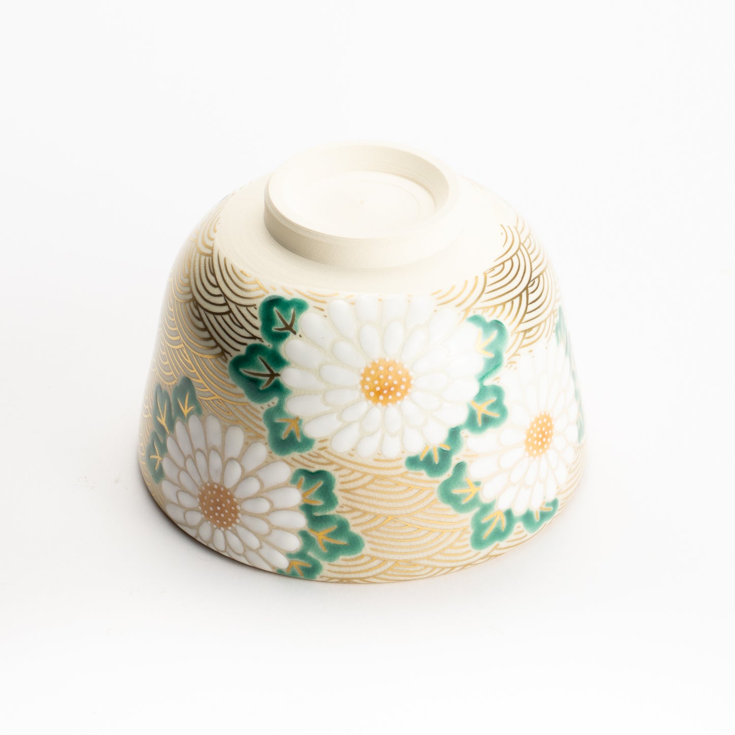 抹茶碗　菊に波　陶楽 KOTOPOTTER