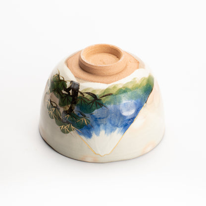 抹茶碗　富士山と松　俊山窯 KOTOPOTTER