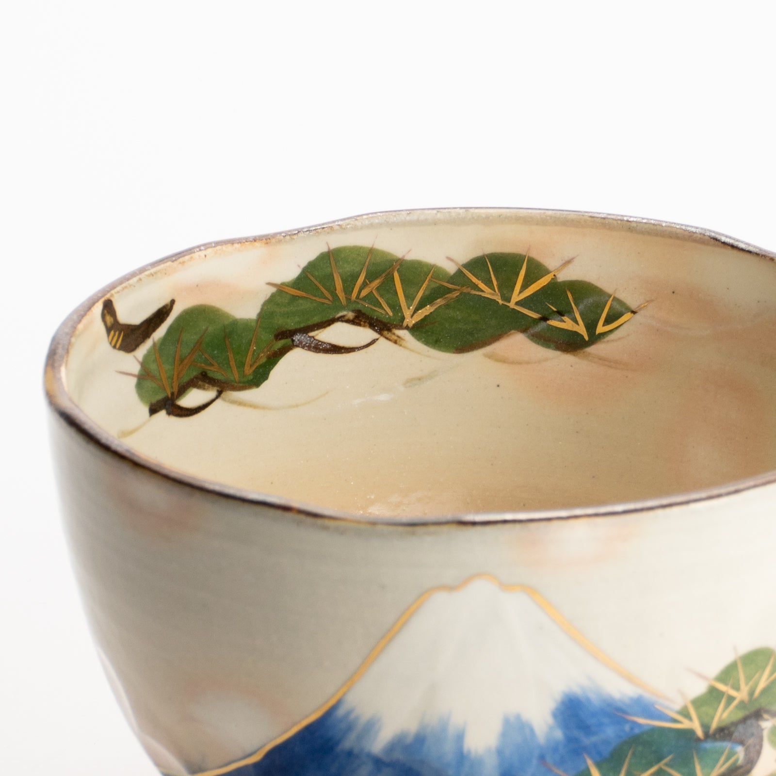 京都清水烧抹茶碗富士与松｜俊山窑｜KOTOPOTTER
