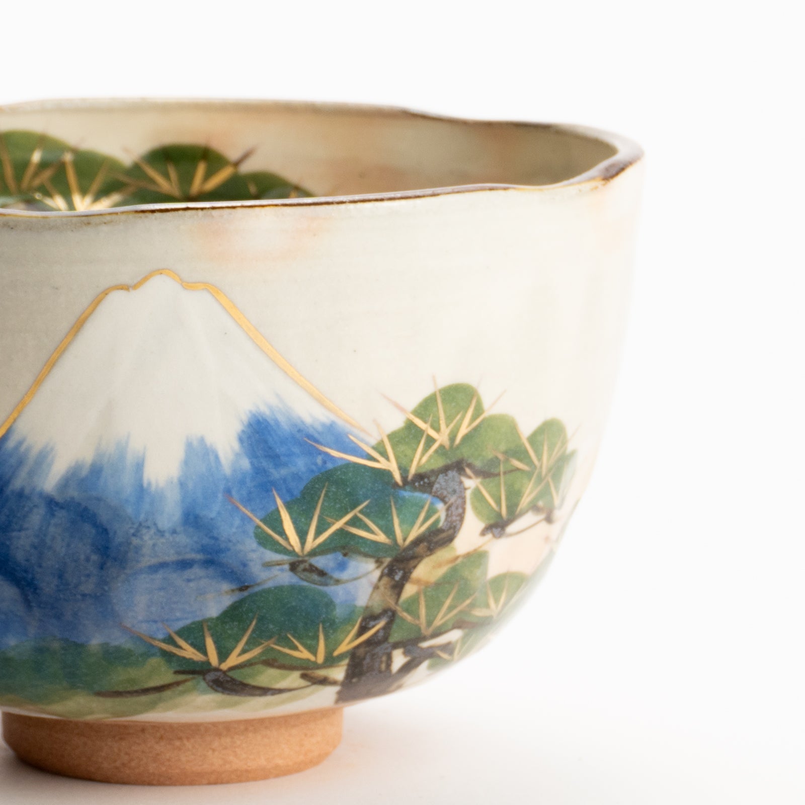 抹茶碗　富士山と松　俊山窯 KOTOPOTTER