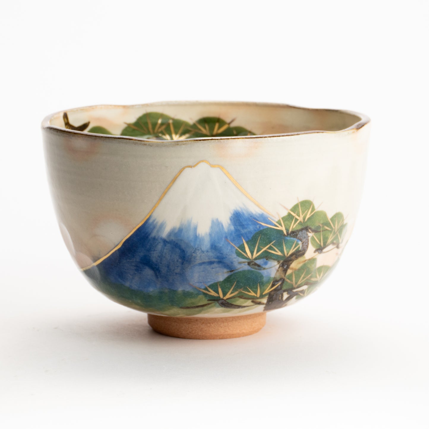 抹茶碗　富士山と松　俊山窯 KOTOPOTTER