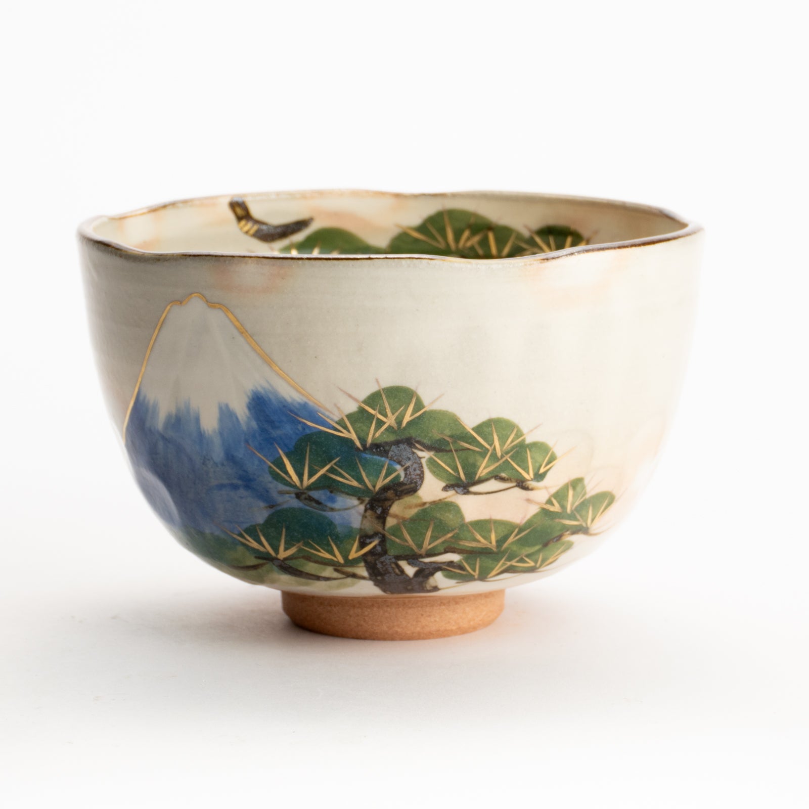 抹茶碗　富士山と松　俊山窯 KOTOPOTTER
