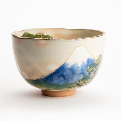 抹茶碗　富士山と松　俊山窯 KOTOPOTTER