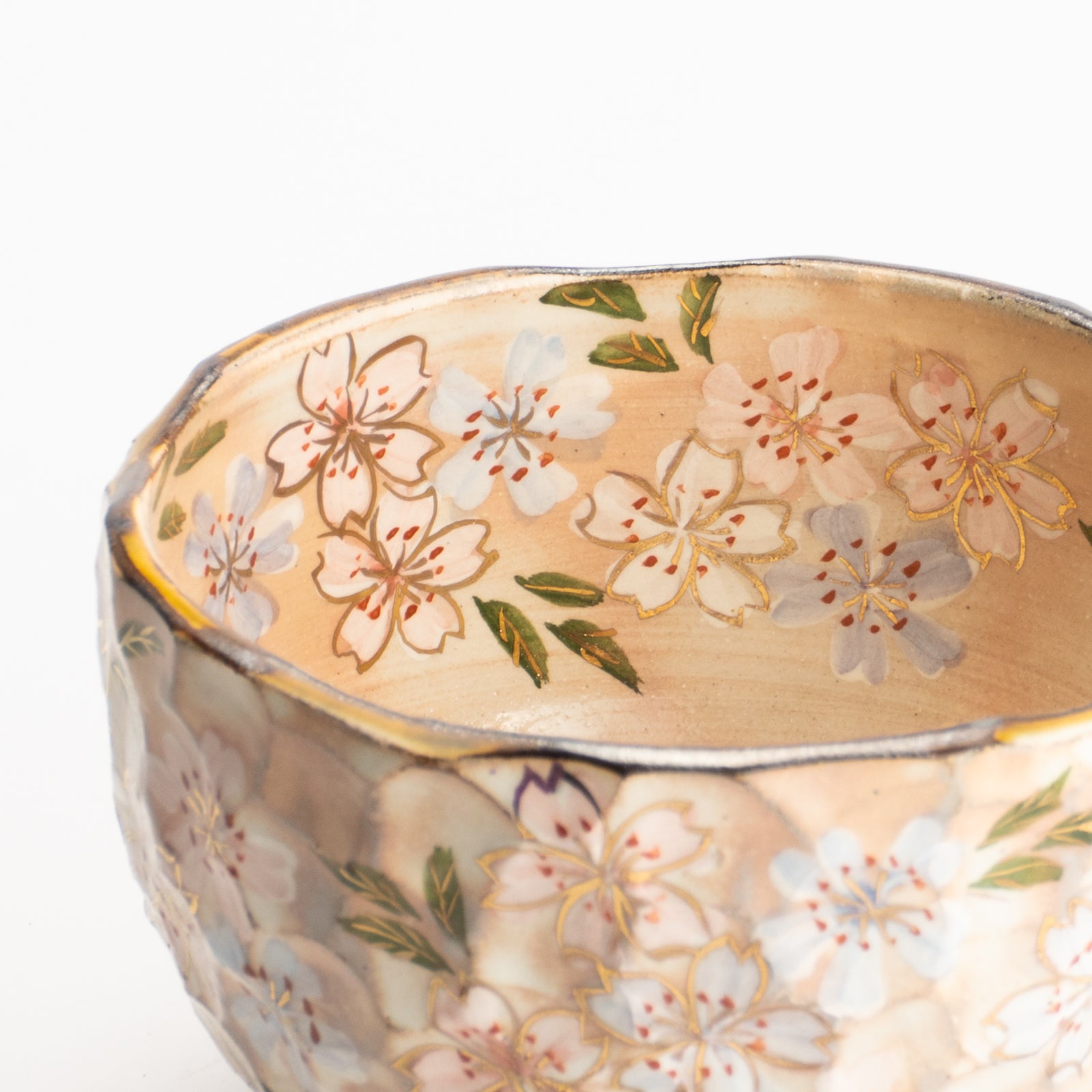 抹茶碗　色絵桜　俊山窯 KOTOPOTTER