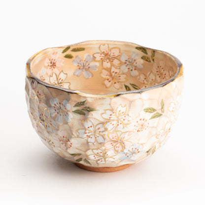 抹茶碗　色絵桜　俊山窯 KOTOPOTTER