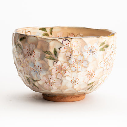 抹茶碗　色絵桜　俊山窯 KOTOPOTTER