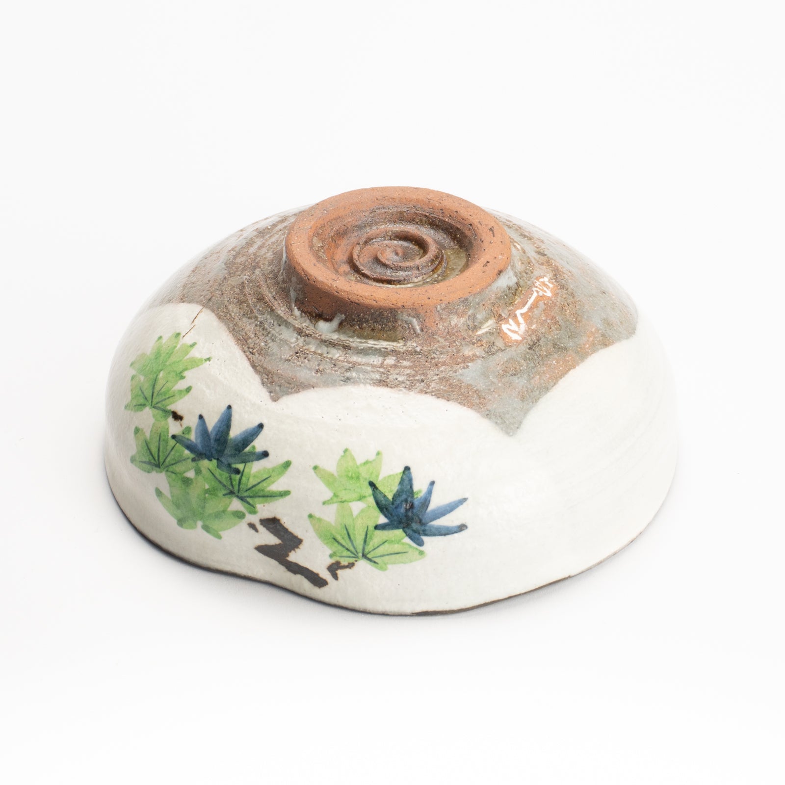 抹茶碗(平)　白化粧"青楓"　与し三 KOTOPOTTER