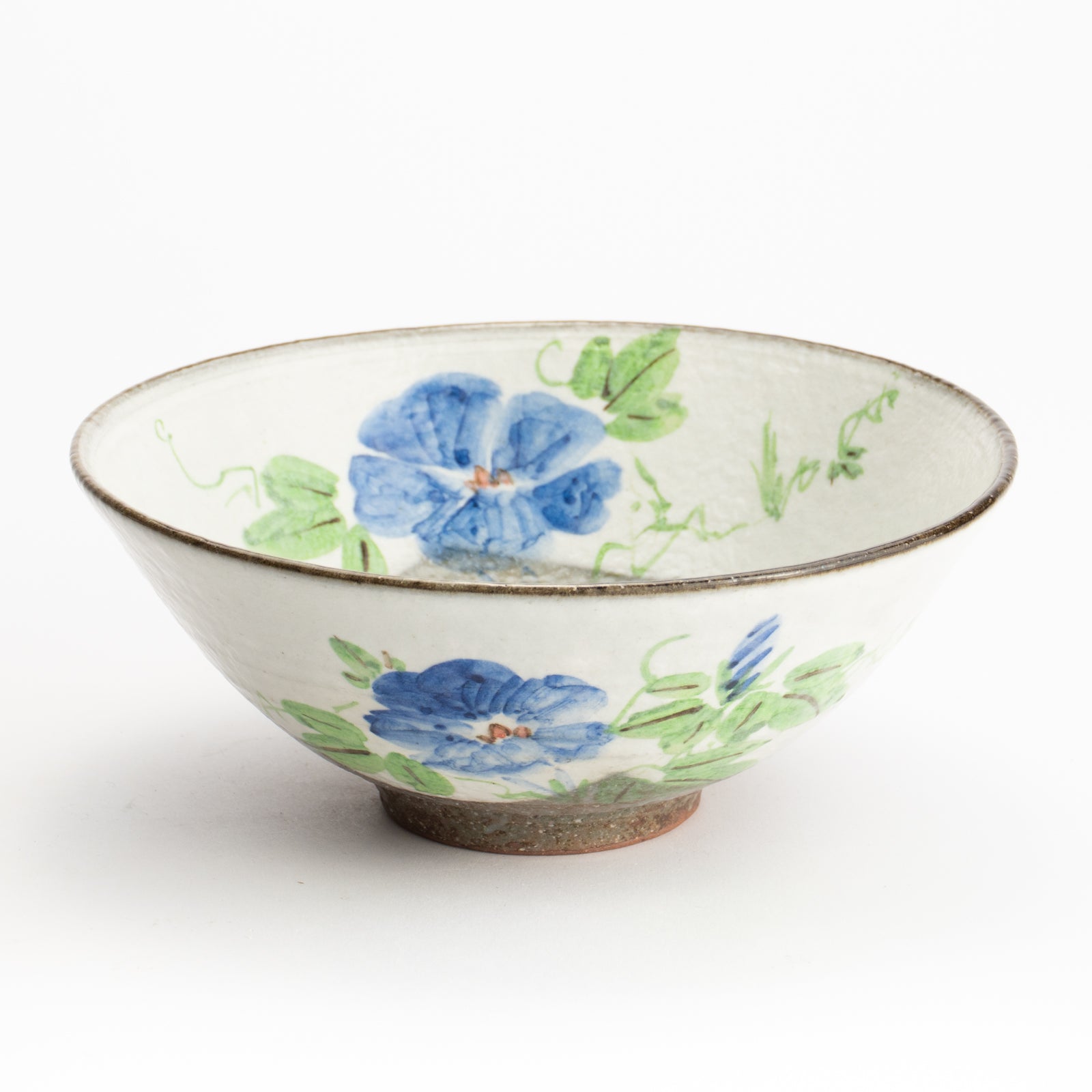 抹茶碗(平)　白化粧"紫陽花"　与し三 (コピー) KOTOPOTTER