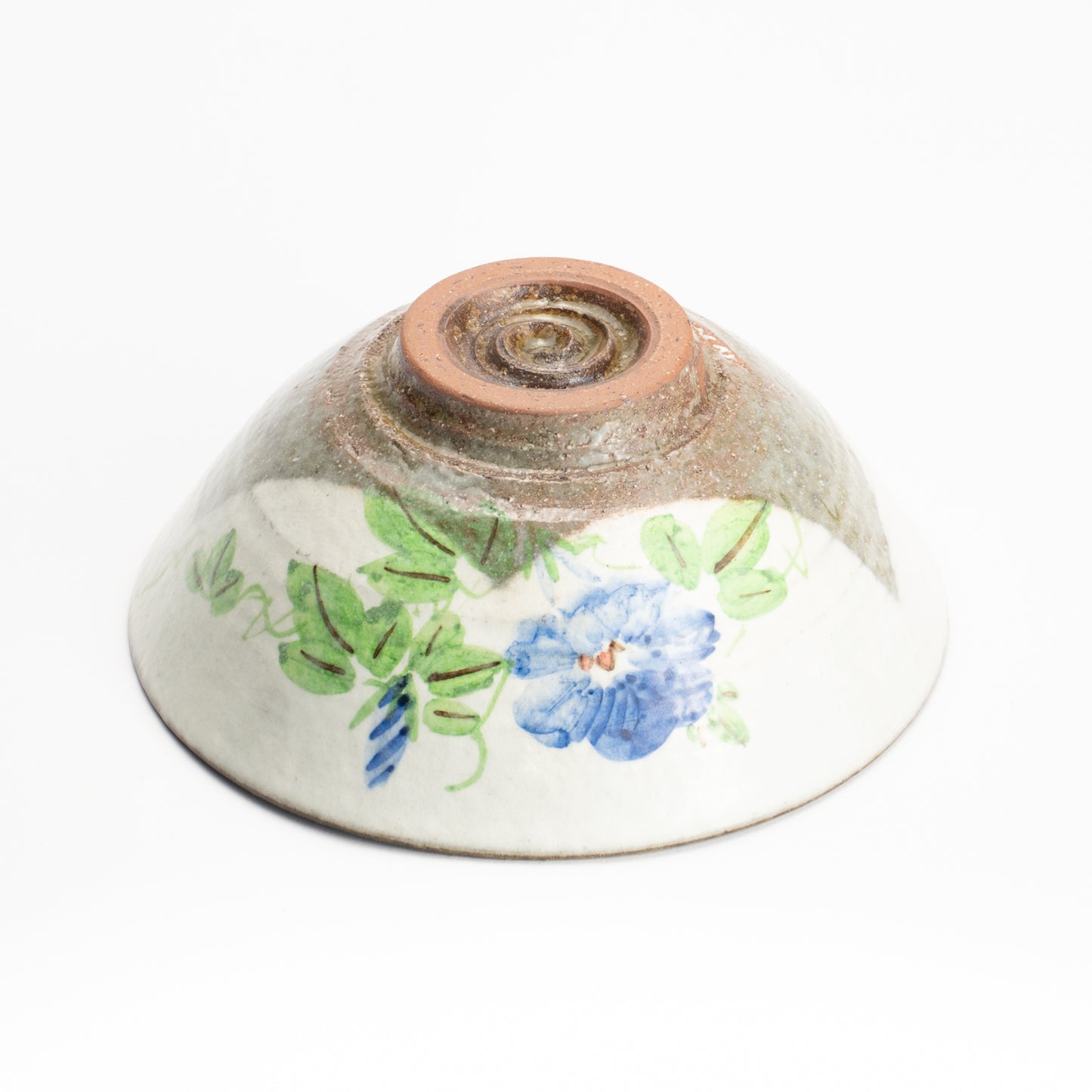 抹茶碗(平)　白化粧"紫陽花"　与し三 (コピー) KOTOPOTTER