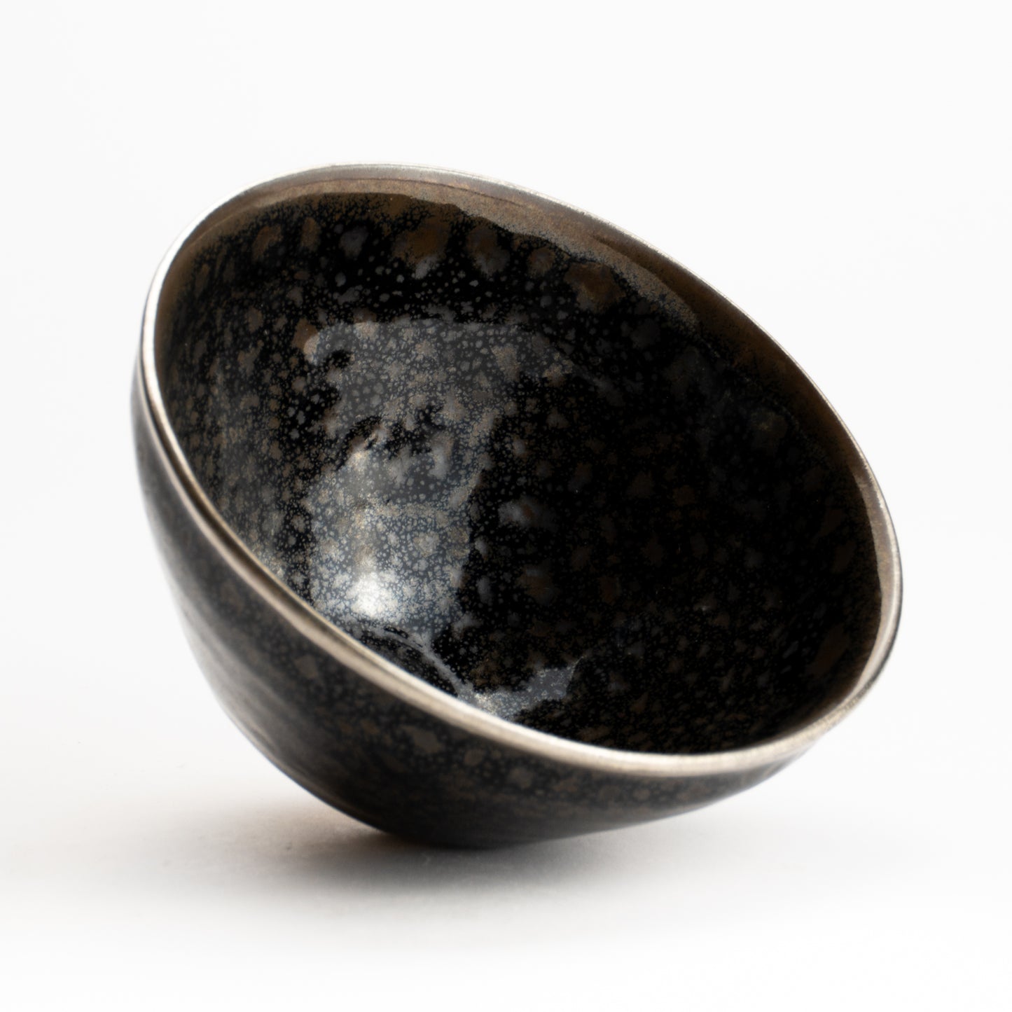 抹茶碗　油滴天目 銀覆輪　桶谷定一 KOTOPOTTER