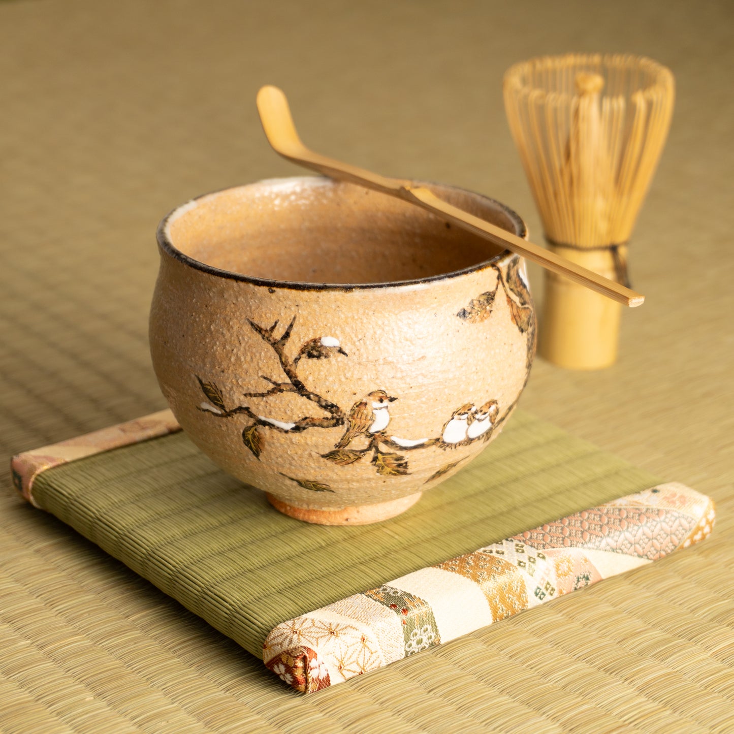 抹茶碗　寒雀　中村良二 KOTOPOTTER