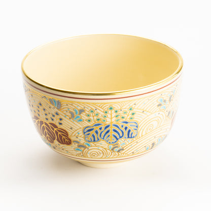 抹茶碗　金彩"桐に波"　雄峰　 KOTOPOTTER