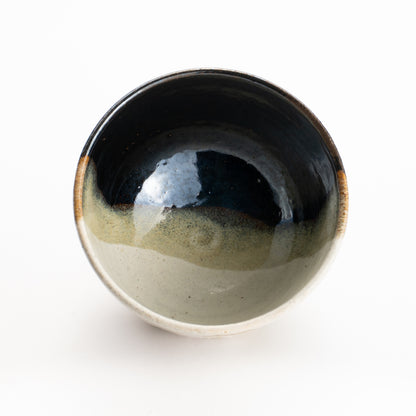 抹茶碗　灰釉掛分 富士に桜　良二 KOTOPOTTER