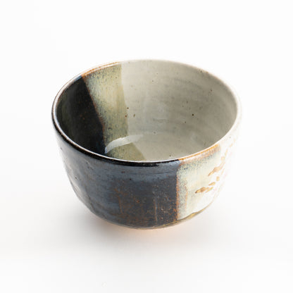 抹茶碗　灰釉掛分 富士に桜　良二 KOTOPOTTER