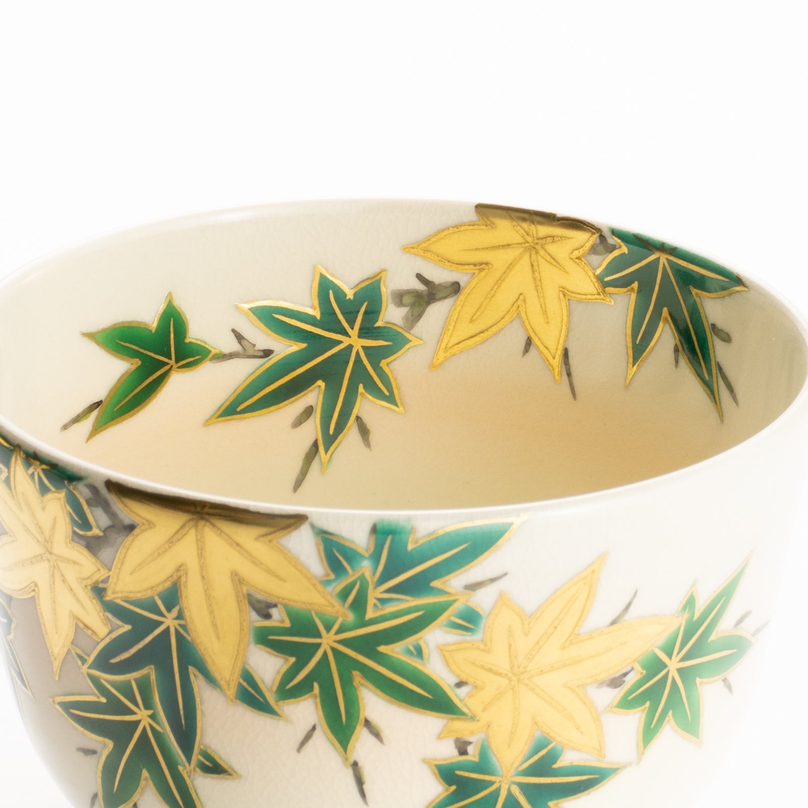 抹茶碗　金彩青楓　陶楽 KOTOPOTTER