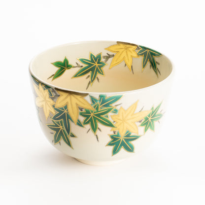 抹茶碗　金彩青楓　陶楽 KOTOPOTTER