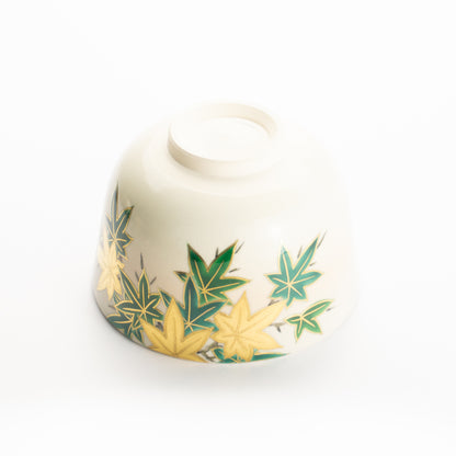 抹茶碗　金彩青楓　陶楽 KOTOPOTTER