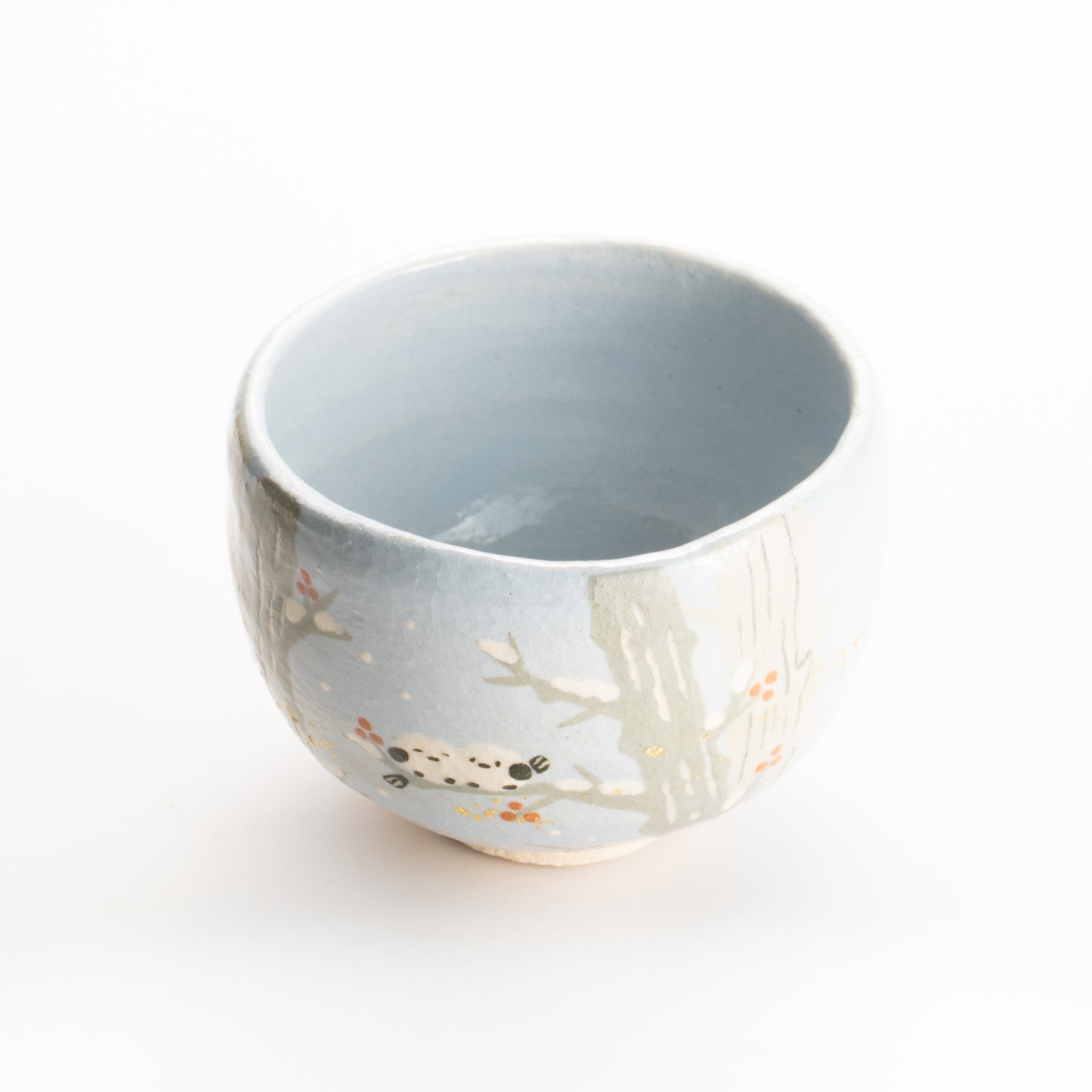 抹茶碗　シマエナガ　楽入 KOTOPOTTER