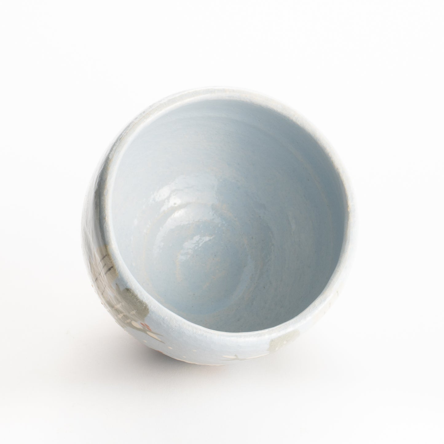 抹茶碗　シマエナガ　楽入 KOTOPOTTER
