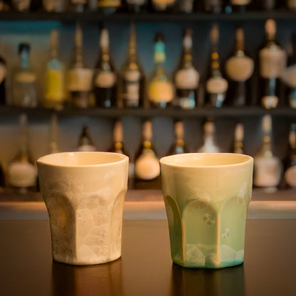 【清水焼】ペアロックグラス　燦彩  萌＆曄々　前田五雲 KOTOPOTTER