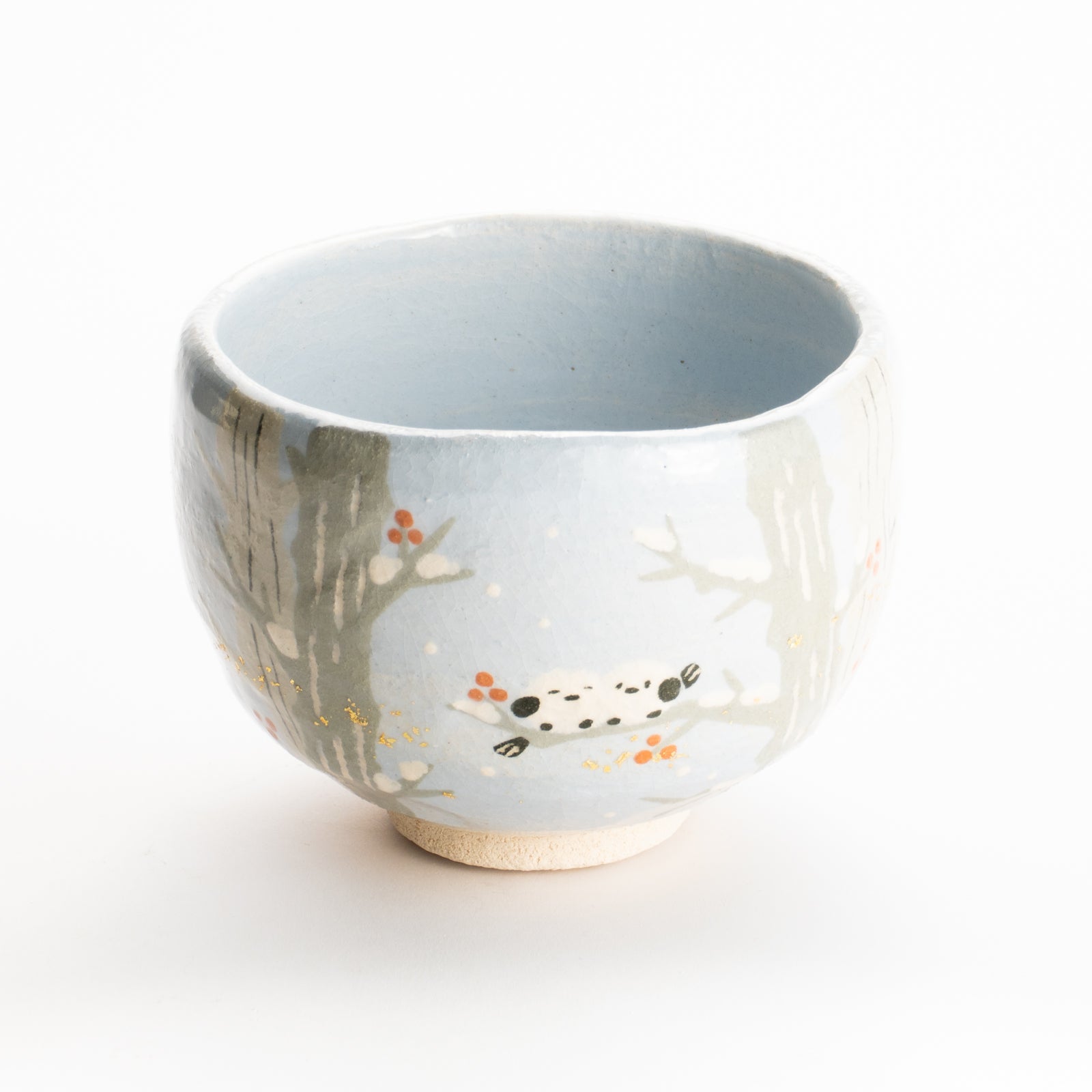 抹茶碗　シマエナガ　楽入 KOTOPOTTER