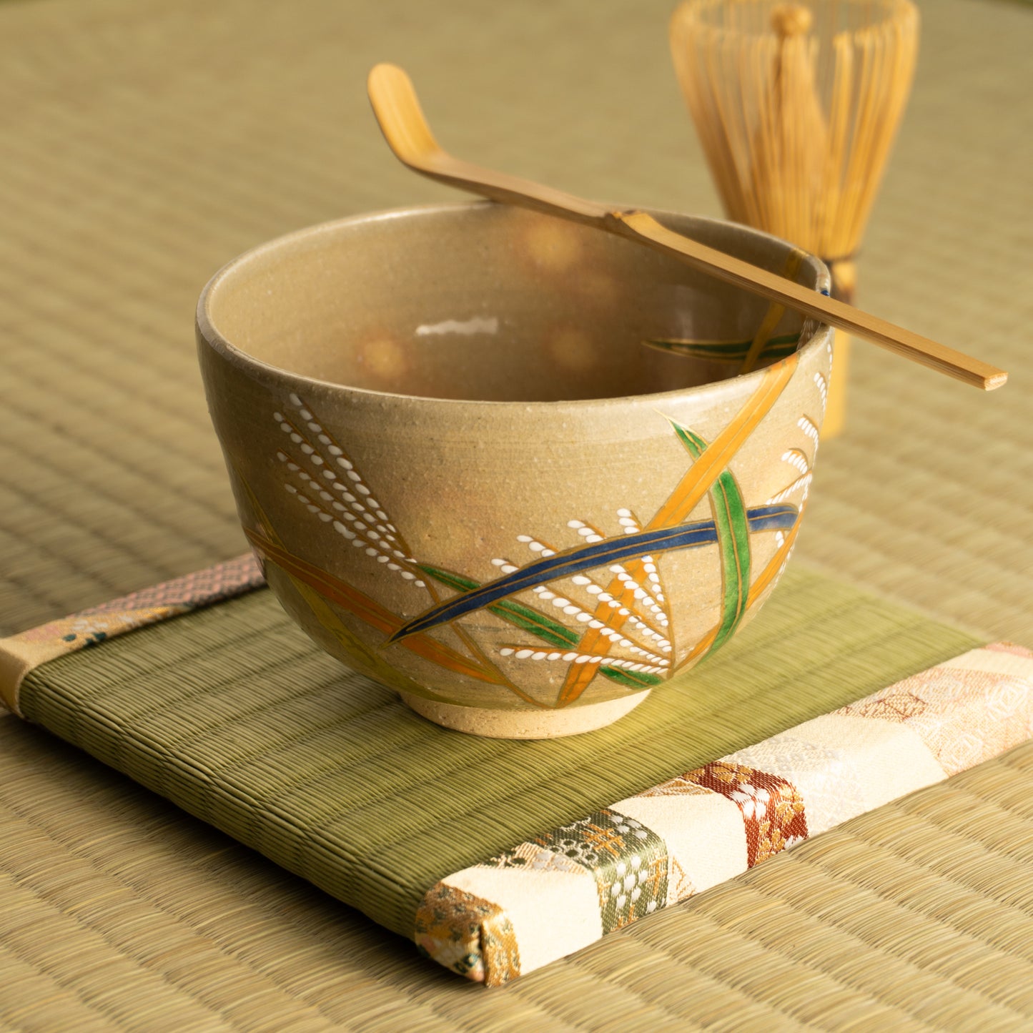 抹茶碗　乾山写 芒　善昇 KOTOPOTTER