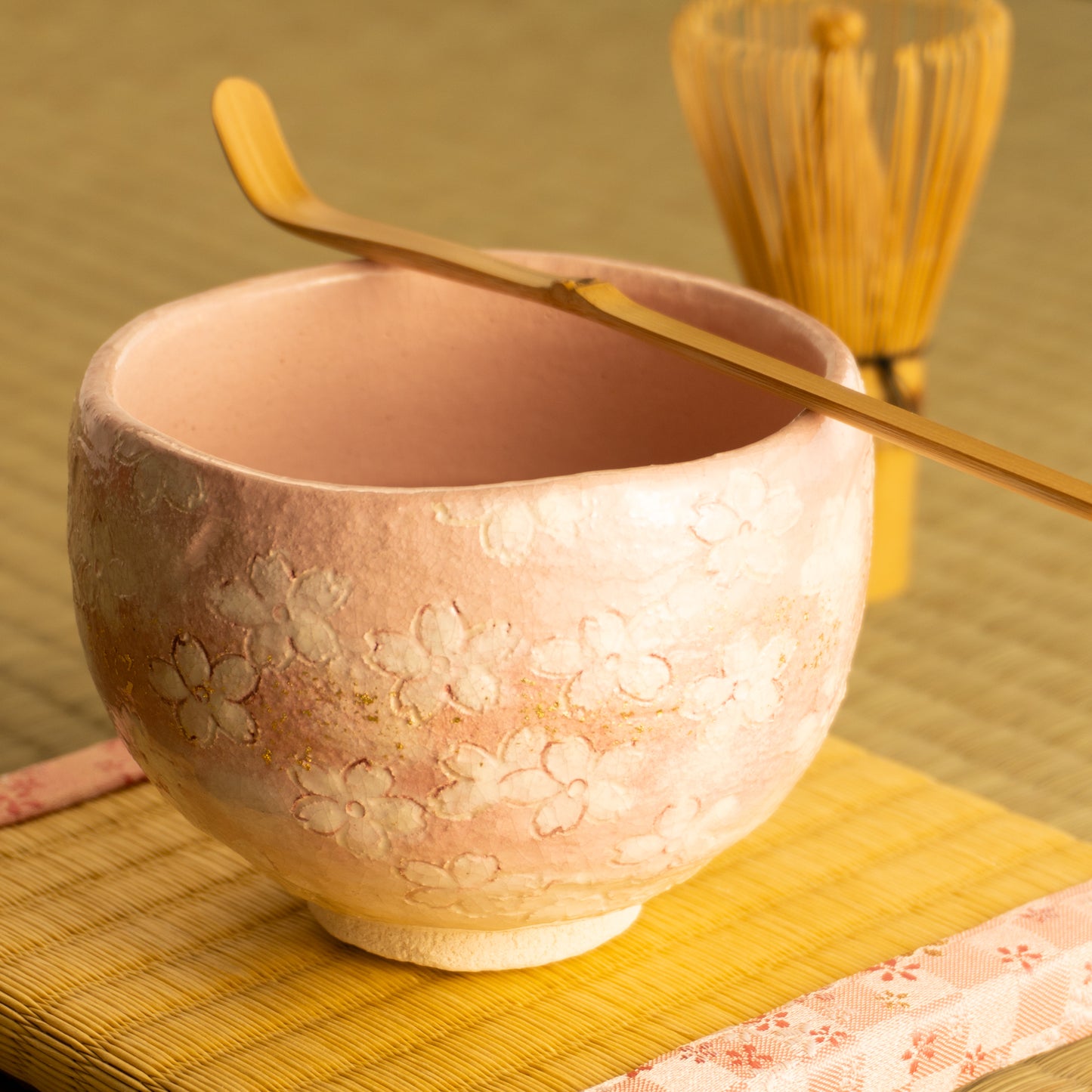 抹茶碗　桜尽くし　楽入 KOTOPOTTER