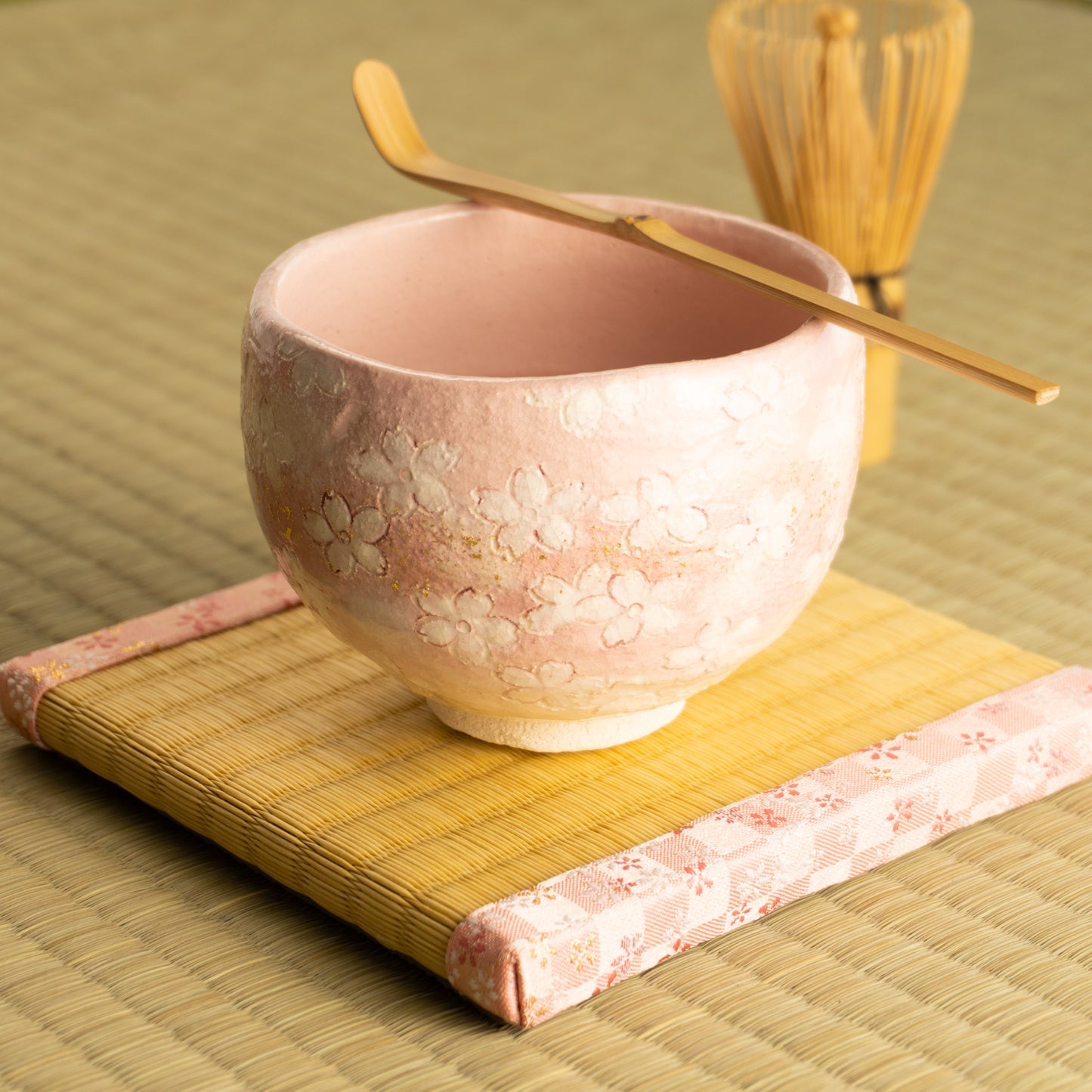 抹茶碗　桜尽くし　楽入 KOTOPOTTER