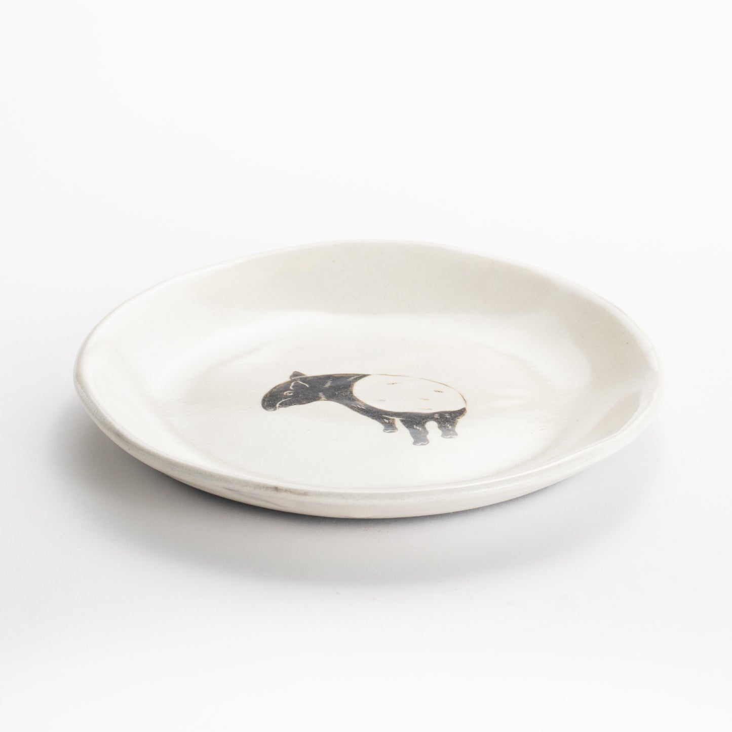 【清水焼】4.5寸 平皿　マレーバク　澤田卓伸 KOTOPOTTER