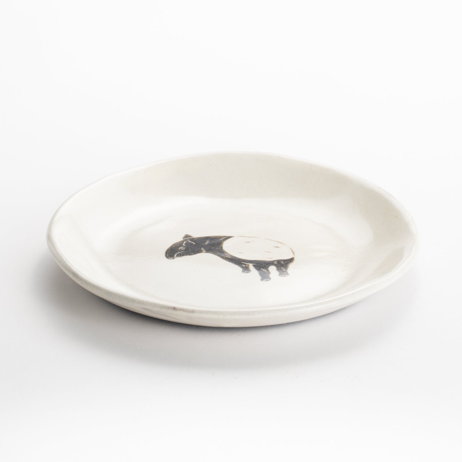 【清水焼】4.5寸 平皿　マレーバク　澤田卓伸 KOTOPOTTER