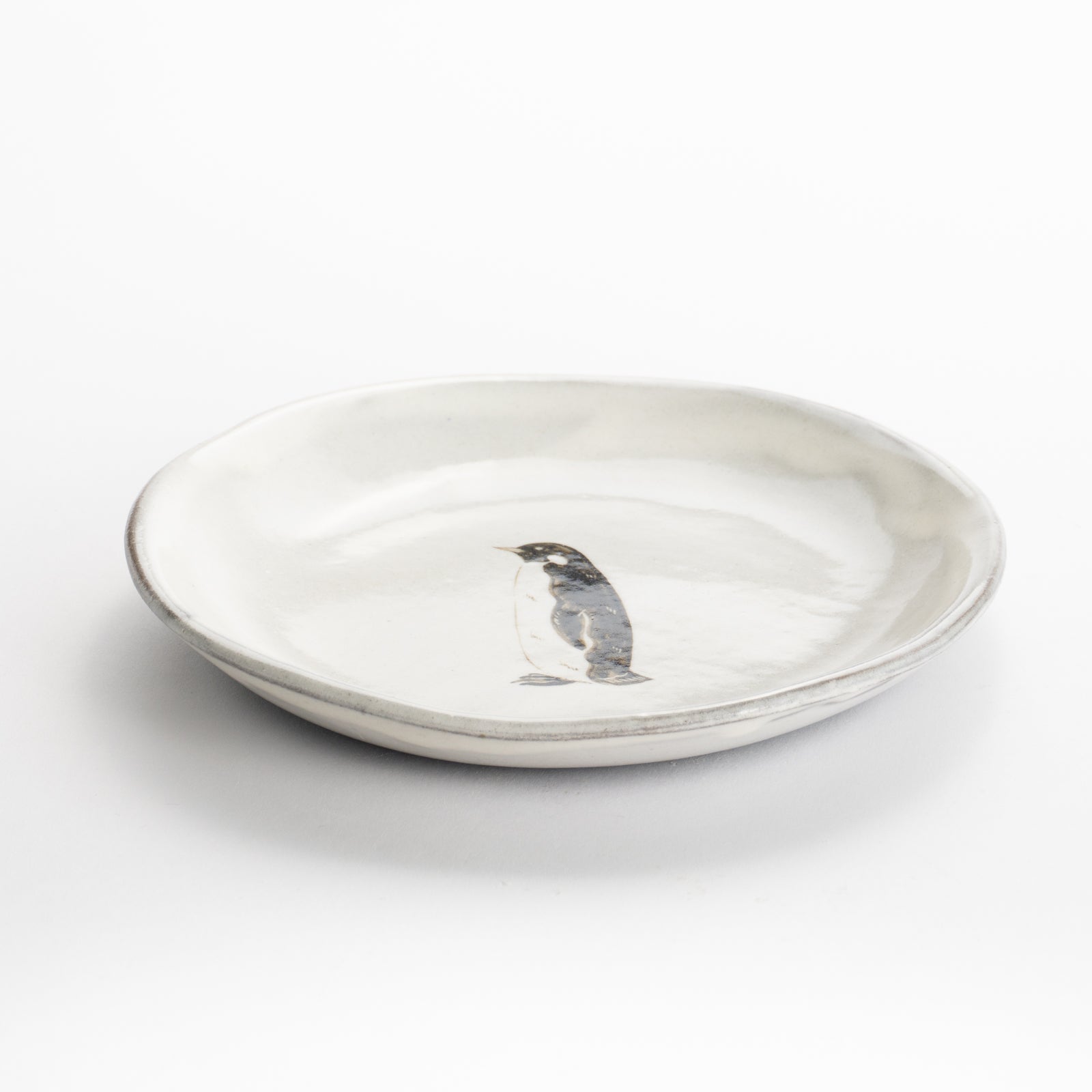 【清水焼】4.5寸 平皿　コウテイペンギン　澤田卓伸 KOTOPOTTER