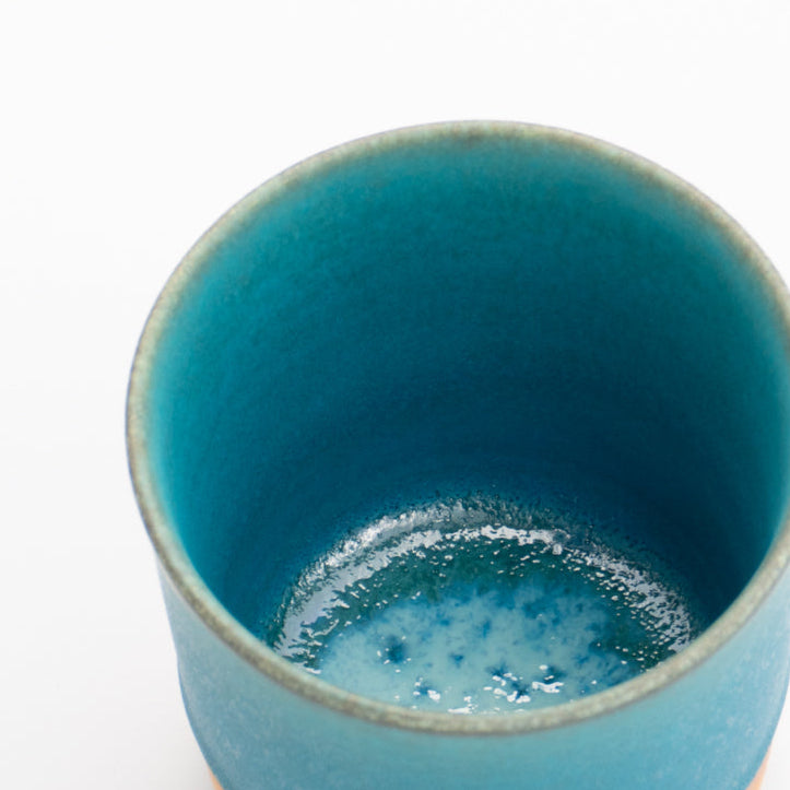 ロックカップ　碧彩結晶釉　岩華窯 高木竜太 - Handcrafted Japanese pottery from Kyoto - Kyo ware / Kiyomizu ware.