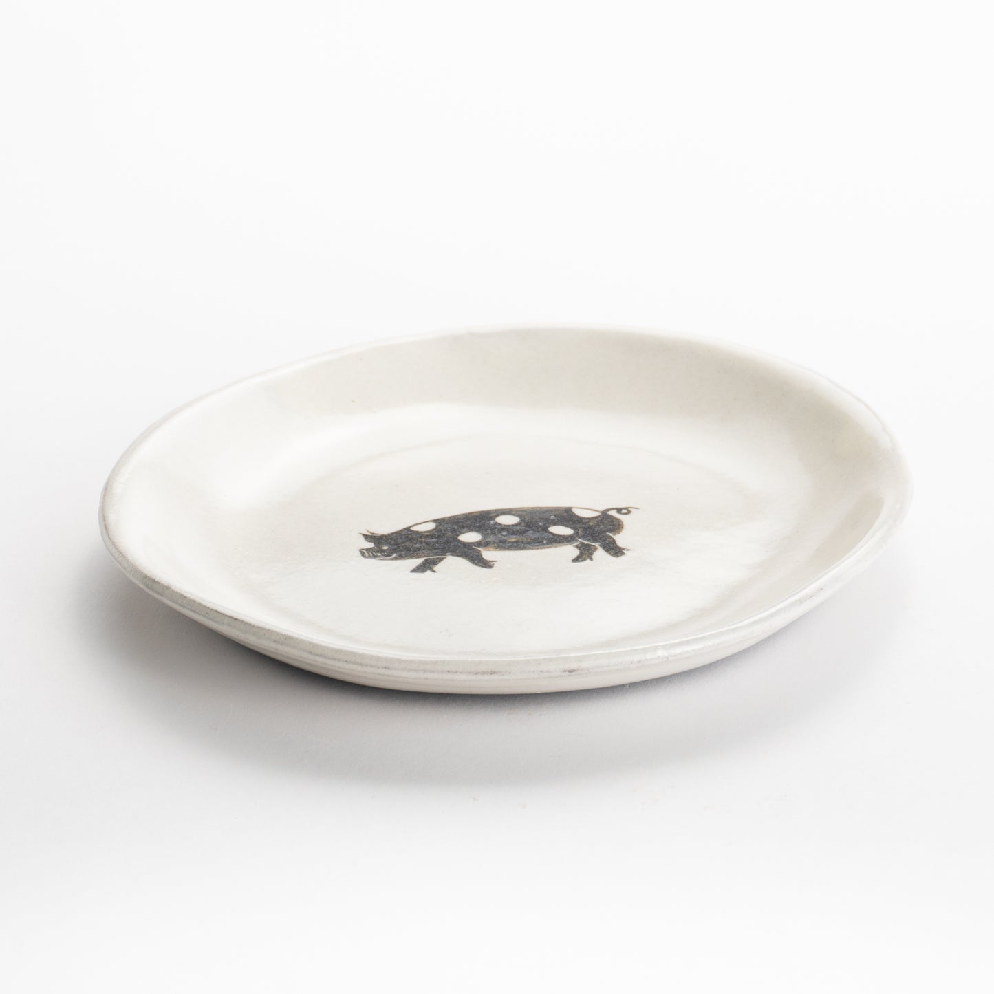 【清水焼】4.5寸 平皿　ブタさん　澤田卓伸 KOTOPOTTER