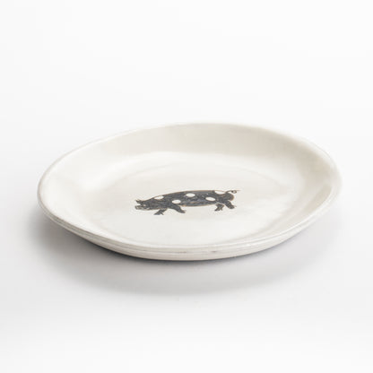【清水焼】4.5寸 平皿　ブタさん　澤田卓伸 KOTOPOTTER