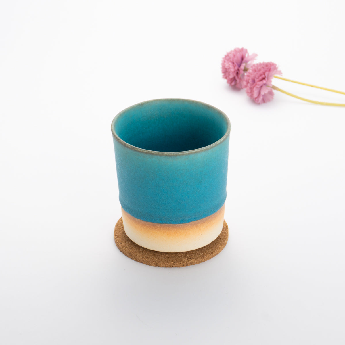 ロックカップ　碧彩結晶釉　岩華窯 高木竜太 - Handcrafted Japanese pottery from Kyoto - Kyo ware / Kiyomizu ware.