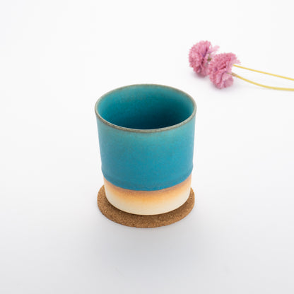 ロックカップ　碧彩結晶釉　岩華窯 高木竜太 - Handcrafted Japanese pottery from Kyoto - Kyo ware / Kiyomizu ware.