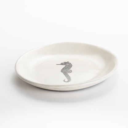 【清水焼】4.5寸 平皿　タツノオトシゴ　澤田卓伸 KOTOPOTTER