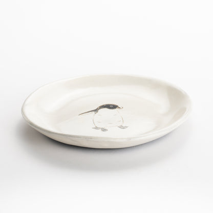 【清水焼】4.5寸 平皿　アデリーペンギン　澤田卓伸 KOTOPOTTER