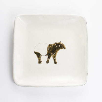 【清水焼】正角皿　マレーバク　澤田卓伸 KOTOPOTTER