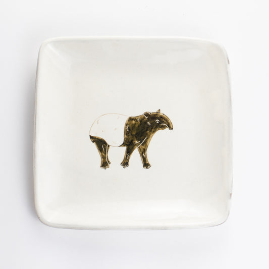 【清水焼】正角皿　マレーバク　澤田卓伸 KOTOPOTTER