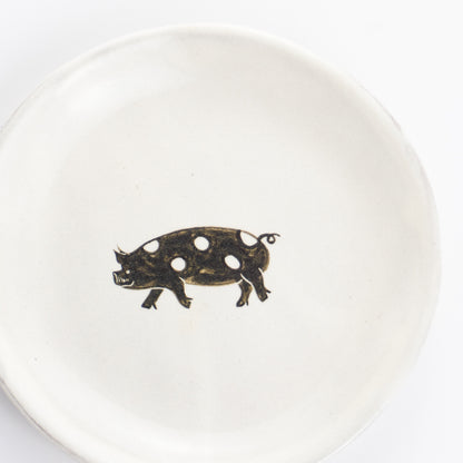 【清水焼】4.5寸 平皿　ブタさん　澤田卓伸 KOTOPOTTER