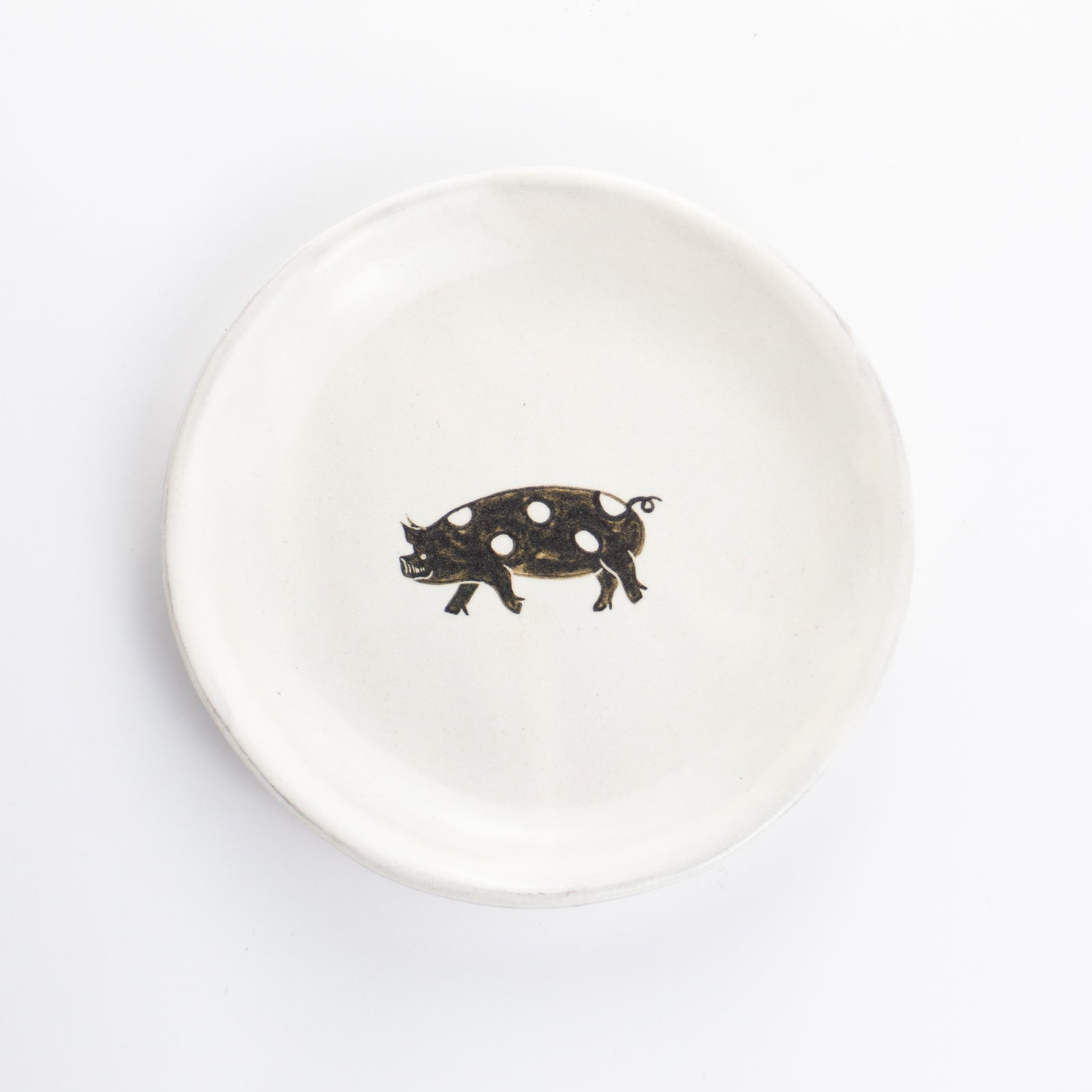 【清水焼】4.5寸 平皿　ブタさん　澤田卓伸 KOTOPOTTER