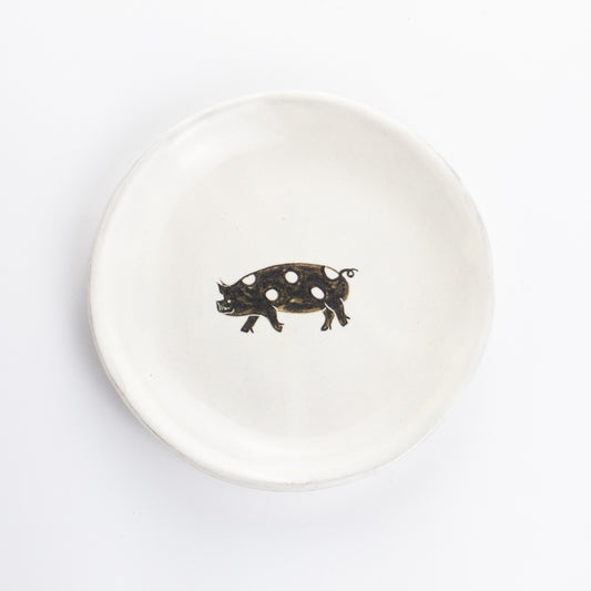 【清水焼】4.5寸 平皿　ブタさん　澤田卓伸 KOTOPOTTER